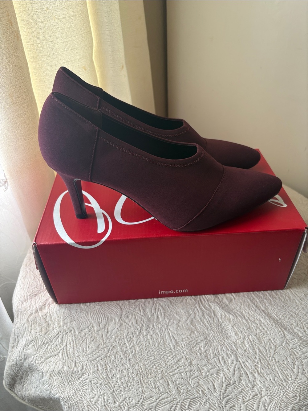 Impo Women's Deep Burgundy Pointed Heel Pumps